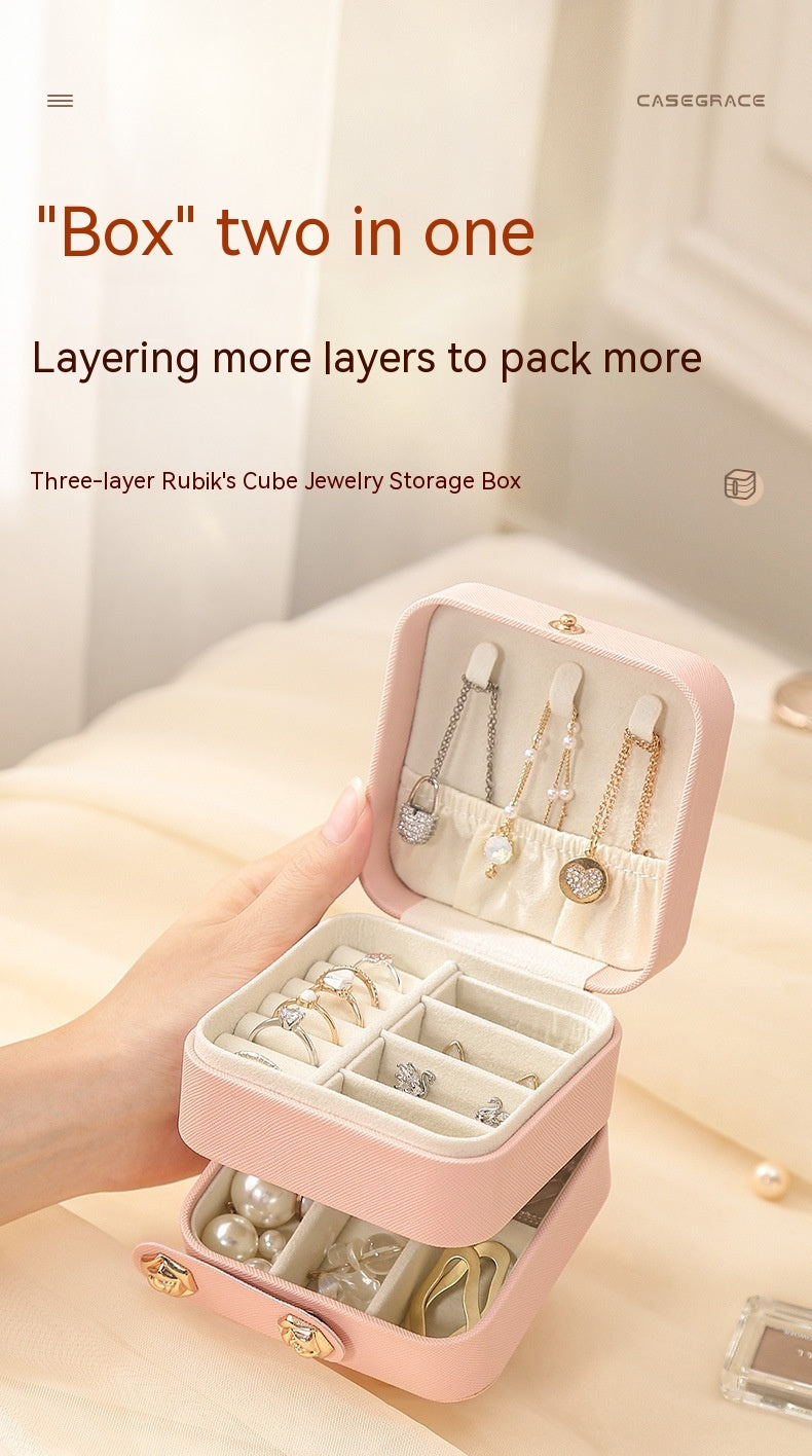 Fashion Convenient Stud Earrings Mini Jewelry Box-Jewearrings