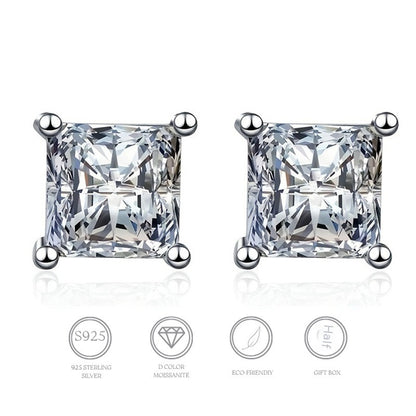 925 Sterling Silver Earrings Special-interest Design Commuting Moissanite-Jewearrings