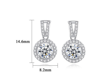 PAG & MAG Moissanite Earrings S925 Sterling Silver Stud Earrings-Jewearrings