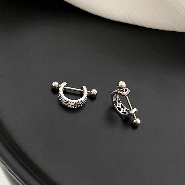 925 Sterling Silver Screw Stud Earrings For Women-Jewearrings