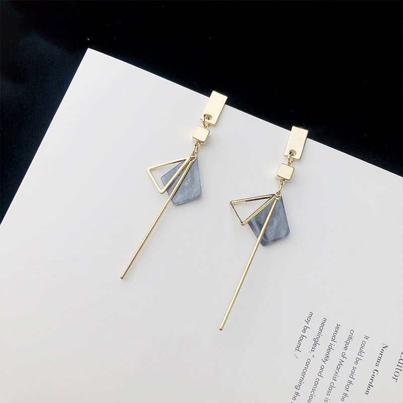 Long style stylish earrings web celebrity earrings with silver needle earrings-Jewearrings