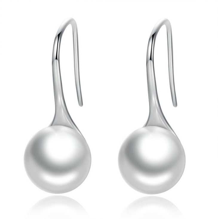 Sterling silver s925 earrings female black pearl personality earrings-Jewearrings