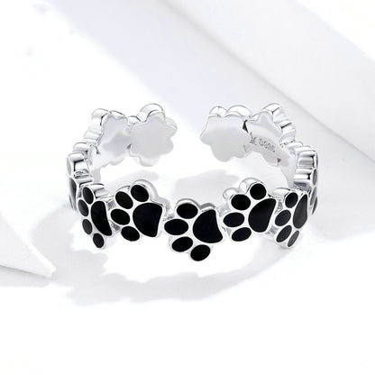 Cute pet claw ring stud earrings s925 sterling silver suit-Jewearrings