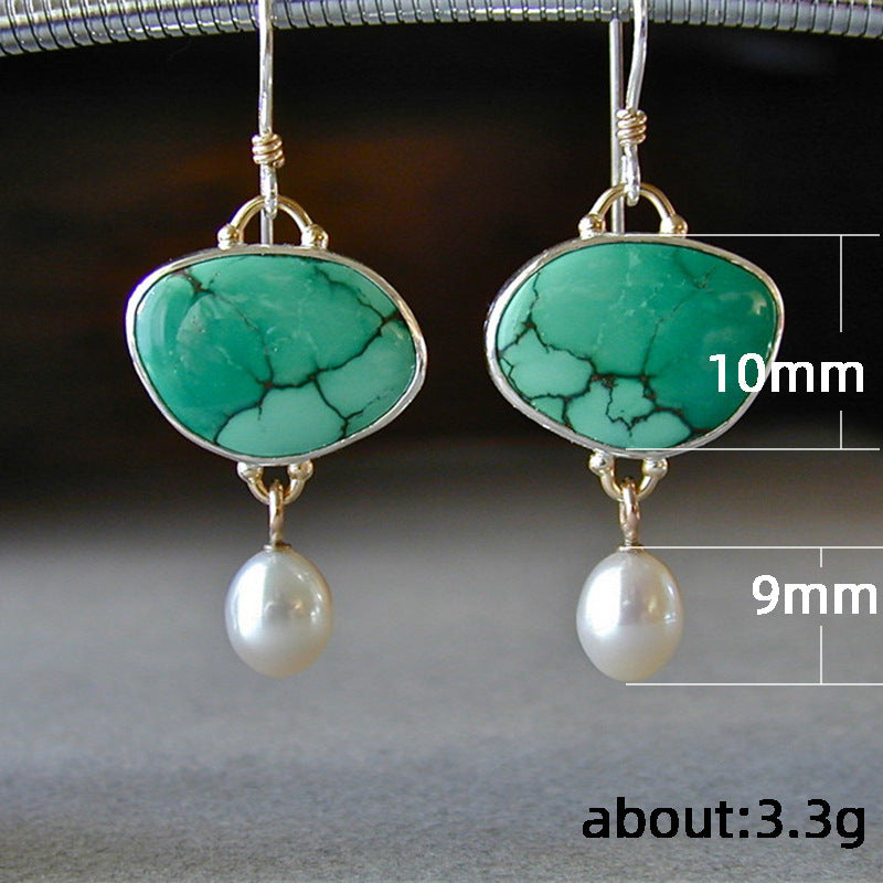 Women's Vintage Faux Pearl Drop Earrings-Jewearrings