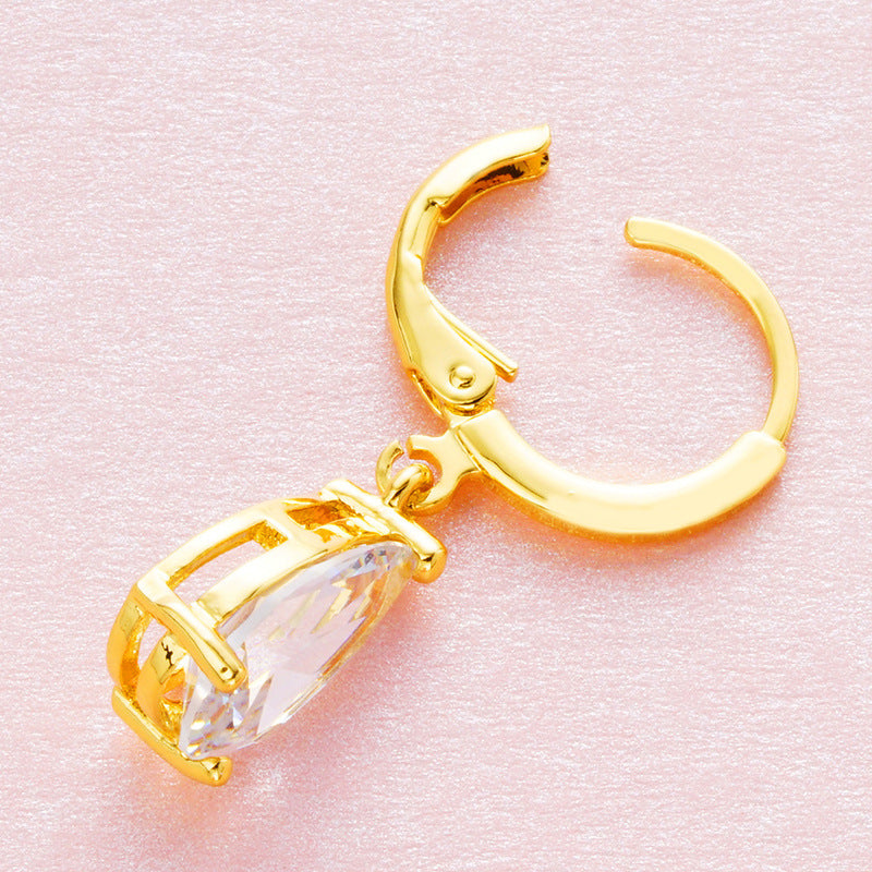 Women's 24K Gold-plated Zircon Earrings-Jewearrings