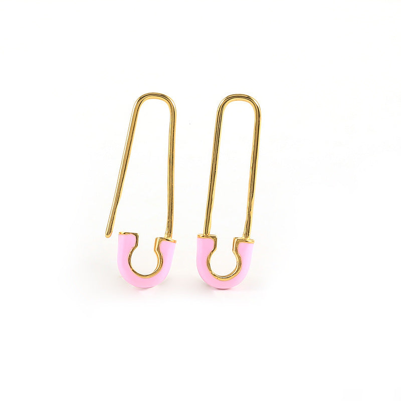 Women's Sterling Silver Needle Ins Style Earrings-Jewearrings