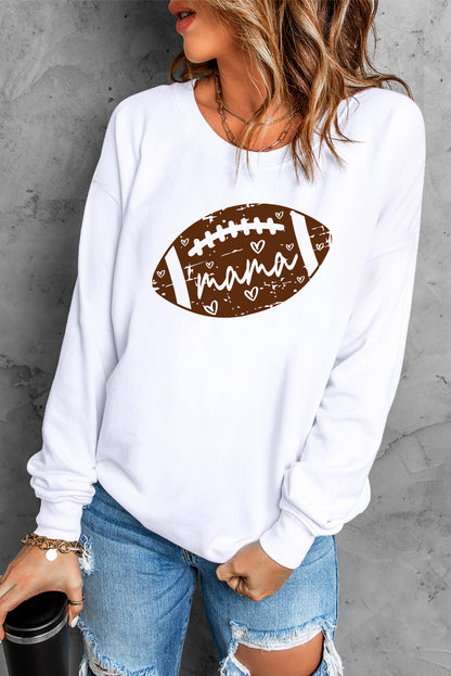 MAMA Graphic Drop Shoulder Sweatshirt-Jewearrings