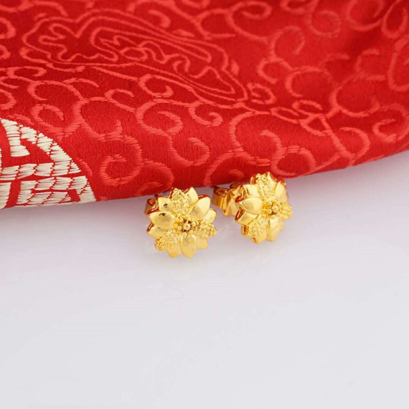 24K Gold Plated Earrings Euro Gold Jewelry New Popular Earrings-Jewearrings