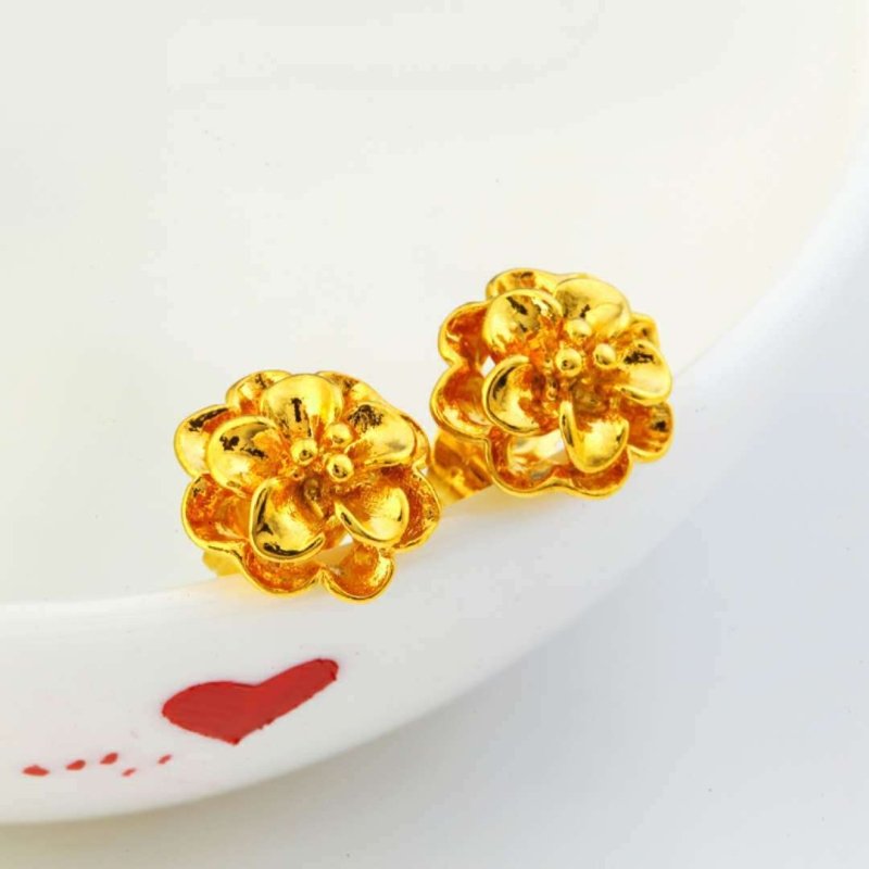 24K Gold Plated Earrings Euro Gold Jewelry New Popular Earrings-Jewearrings