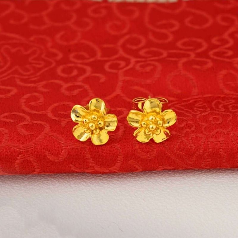 24K Gold Plated Earrings Euro Gold Jewelry New Popular Earrings-Jewearrings