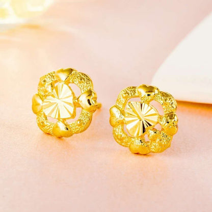 24K Gold Plated Earrings Euro Gold Jewelry New Popular Earrings-Jewearrings