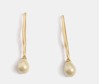 Simple pearl earrings-Jewearrings