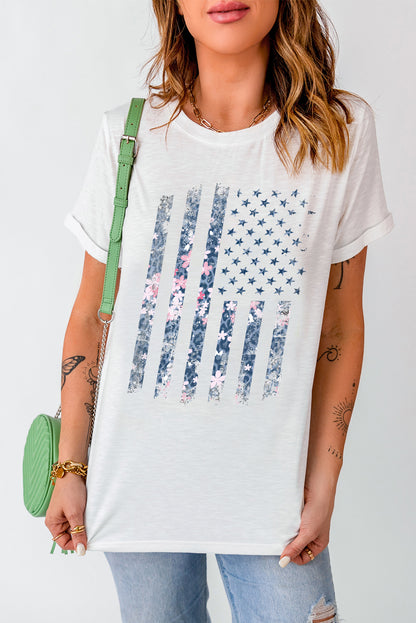 Stars and Stripes Graphic Tee-Jewearrings