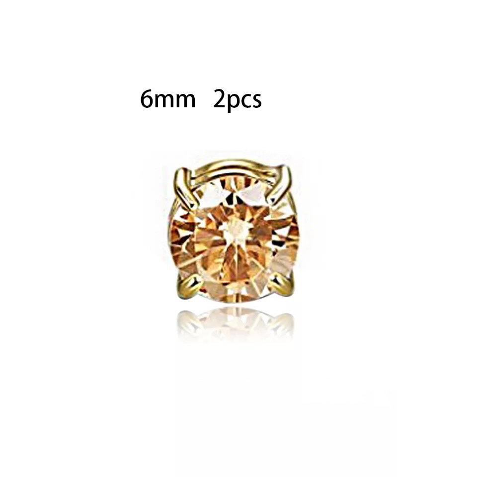 Unisex Zircon Stud Earrings Amazon Hot Zircon Magnet Ear Clips-Jewearrings