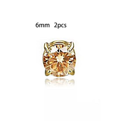 Unisex Zircon Stud Earrings Amazon Hot Zircon Magnet Ear Clips-Jewearrings