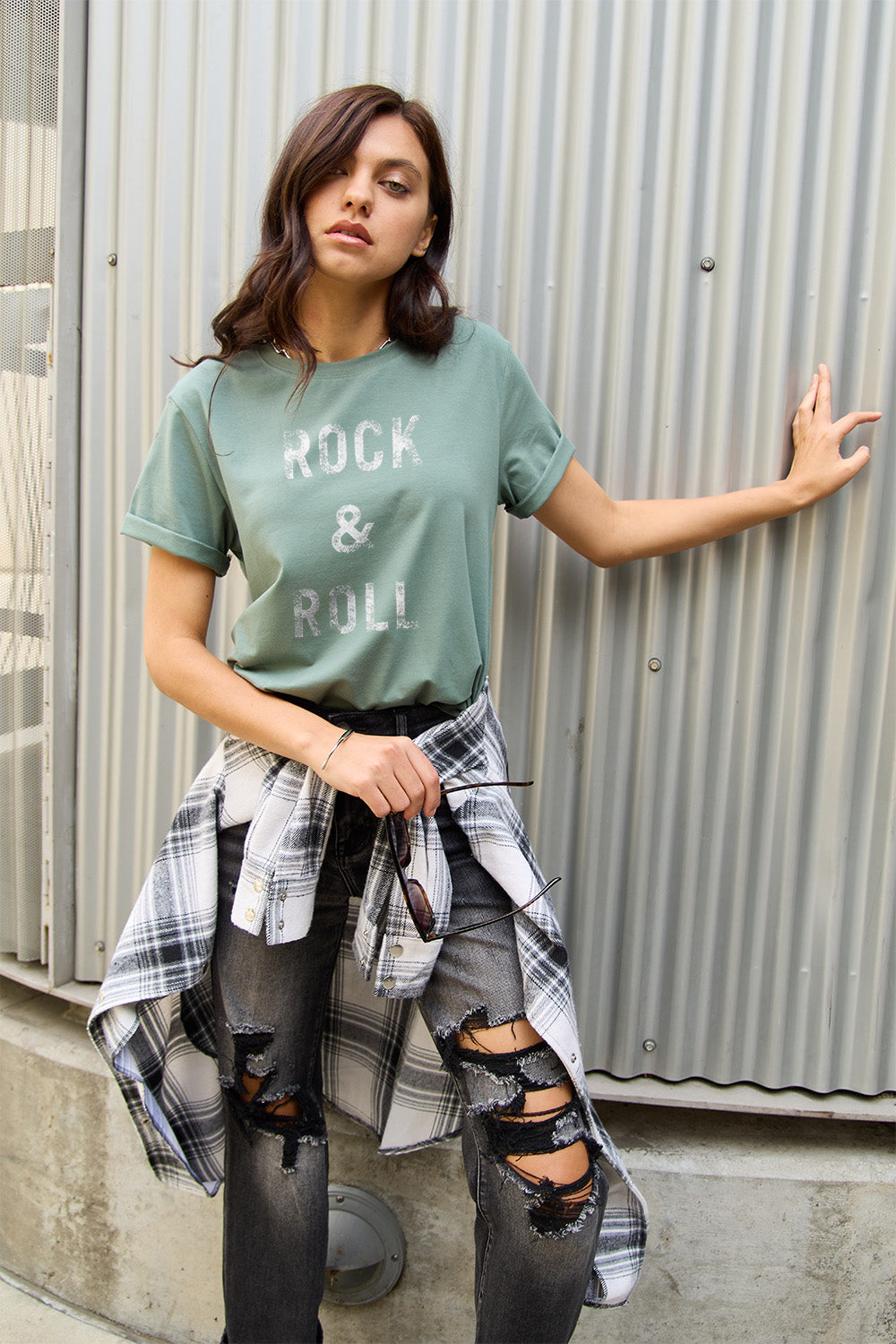 Simply Love Full Size ROCK & ROLL Short Sleeve T-Shirt-Jewearrings