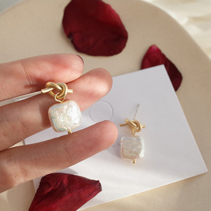 Natural pearl earrings-Jewearrings