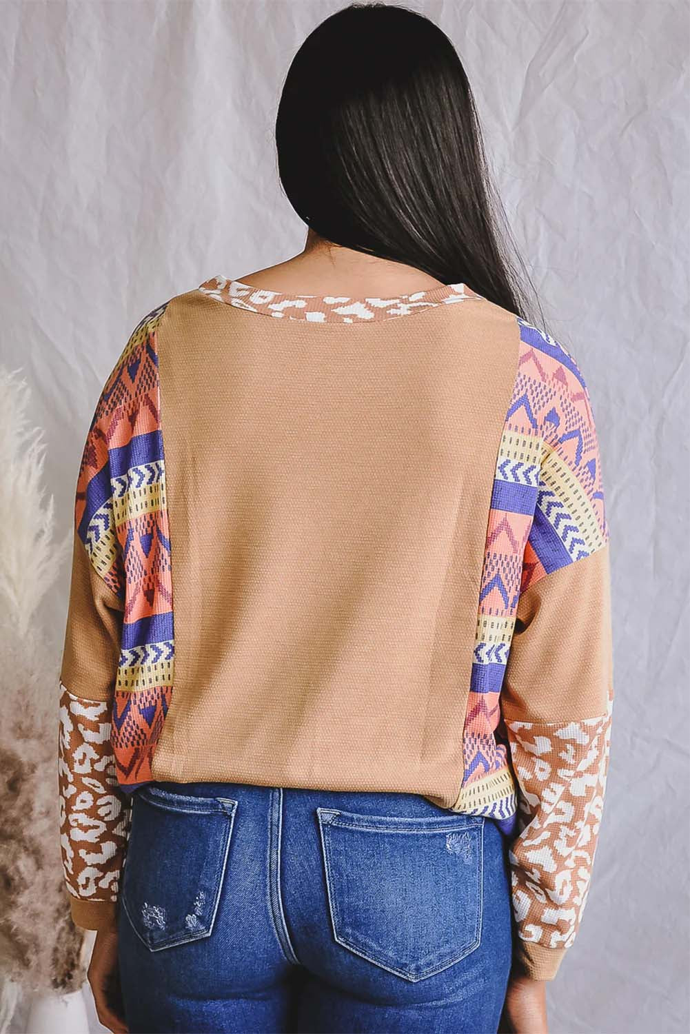 Printed Round Neck Long Sleeve T-Shirt-Jewearrings