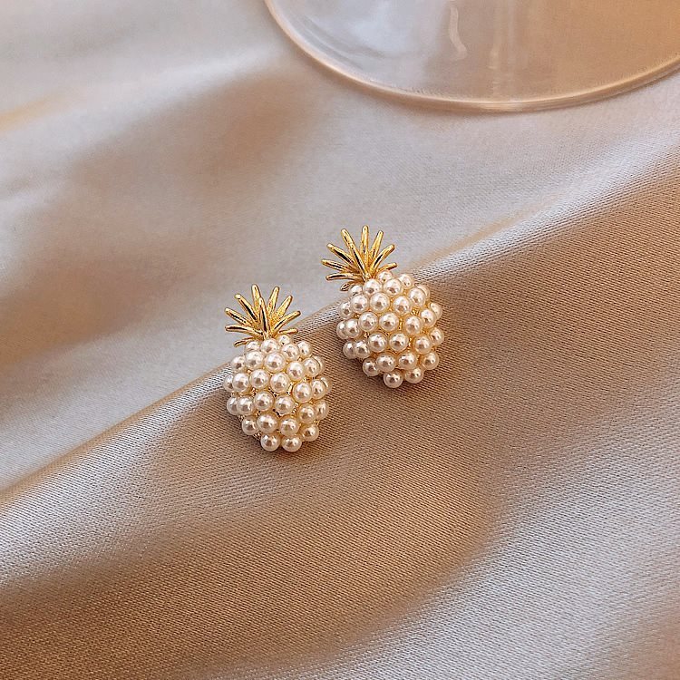 Pineapple Starfish Pearl Earrings-Jewearrings