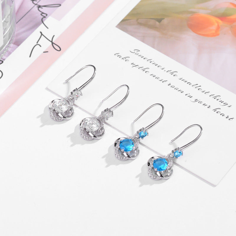 Women's Clover 925 Sterling Silver Fashion Earrings-Jewearrings