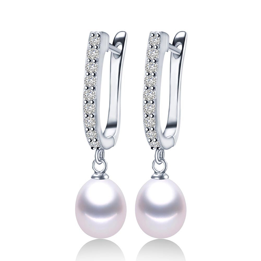 Pearl stud earrings-Jewearrings