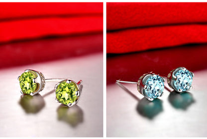 Peridot s925 sterling silver earrings-Jewearrings