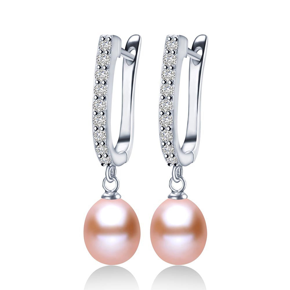 Pearl stud earrings-Jewearrings