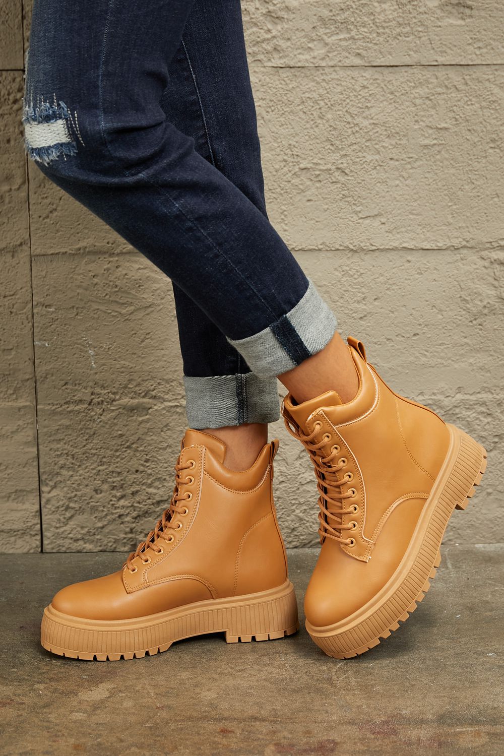 East Lion Corp Platform Combat Boots-Jewearrings