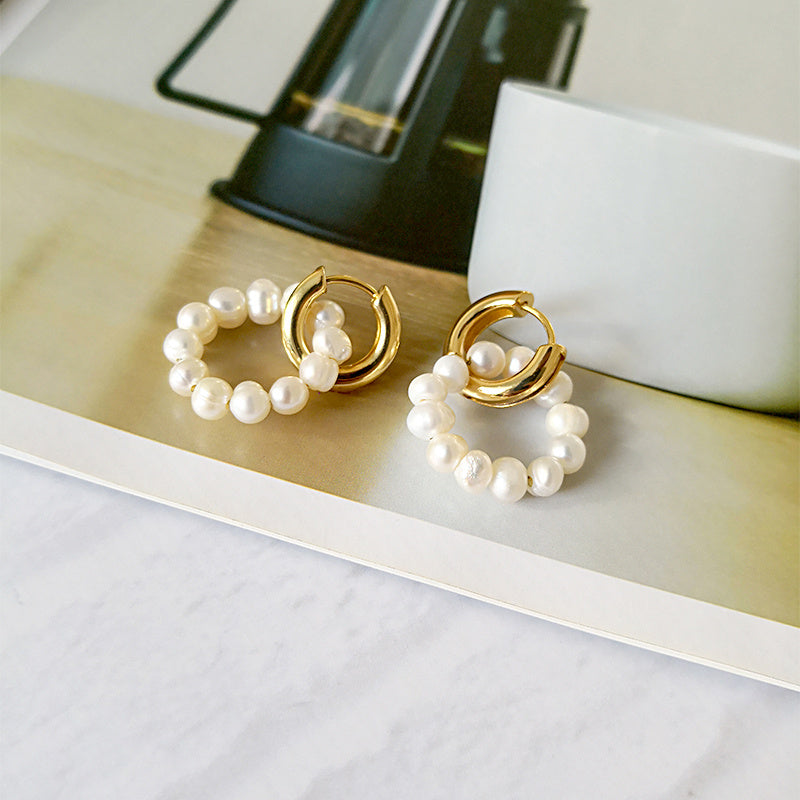 Vintage freshwater pearl earrings-Jewearrings