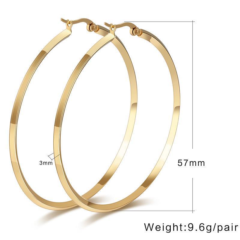 Titanium Earrings Simple Street Style Jewelry-Jewearrings