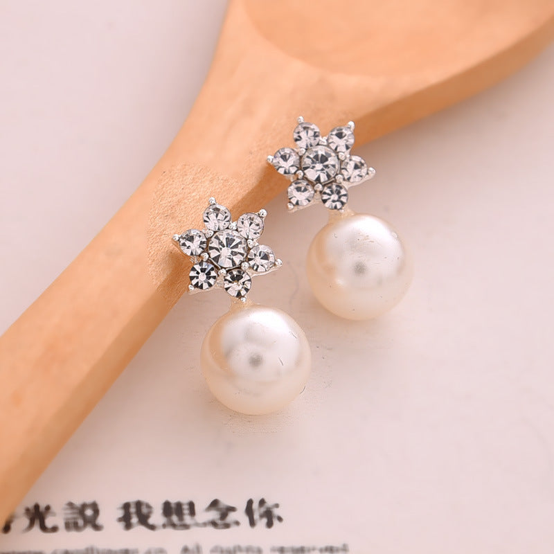 Korean Fashion Pearl Stud Earrings-Jewearrings