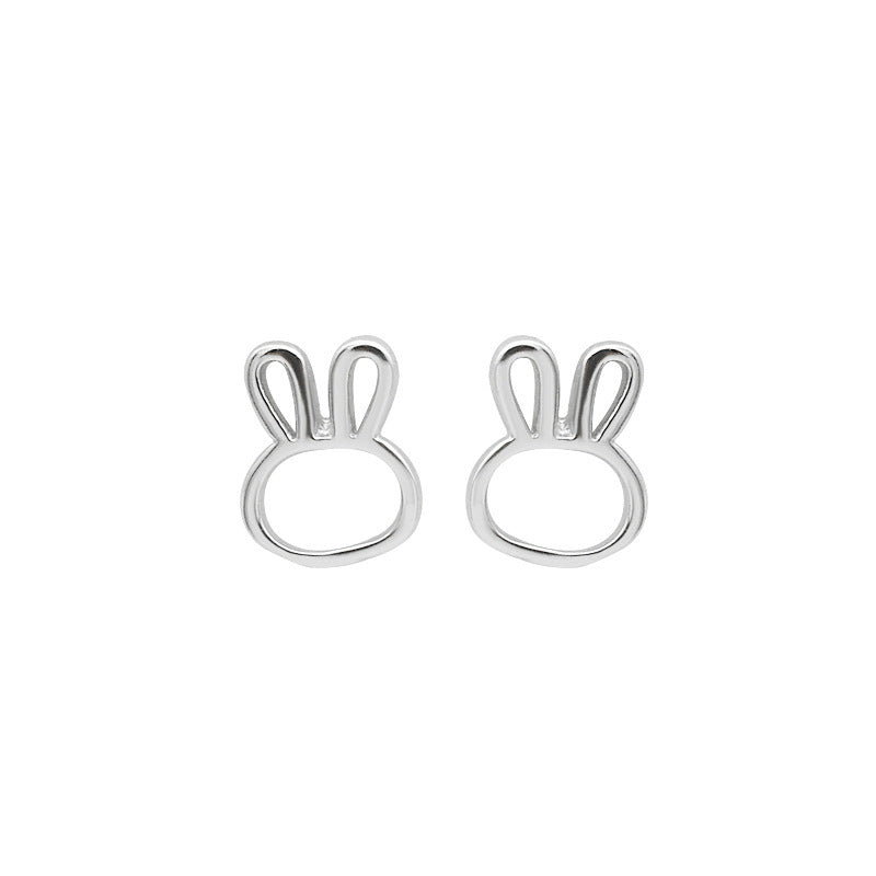 Cute Little Rabbit S925 Sterling Silver Earrings-Jewearrings