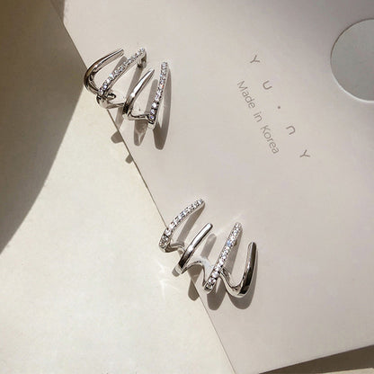 S925 Silver Needle Earrings New Style Luxurious And Fashionable Women-Jewearrings