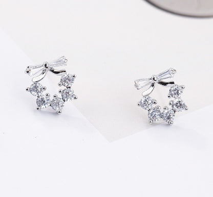 Sterling silver bow earrings-Jewearrings