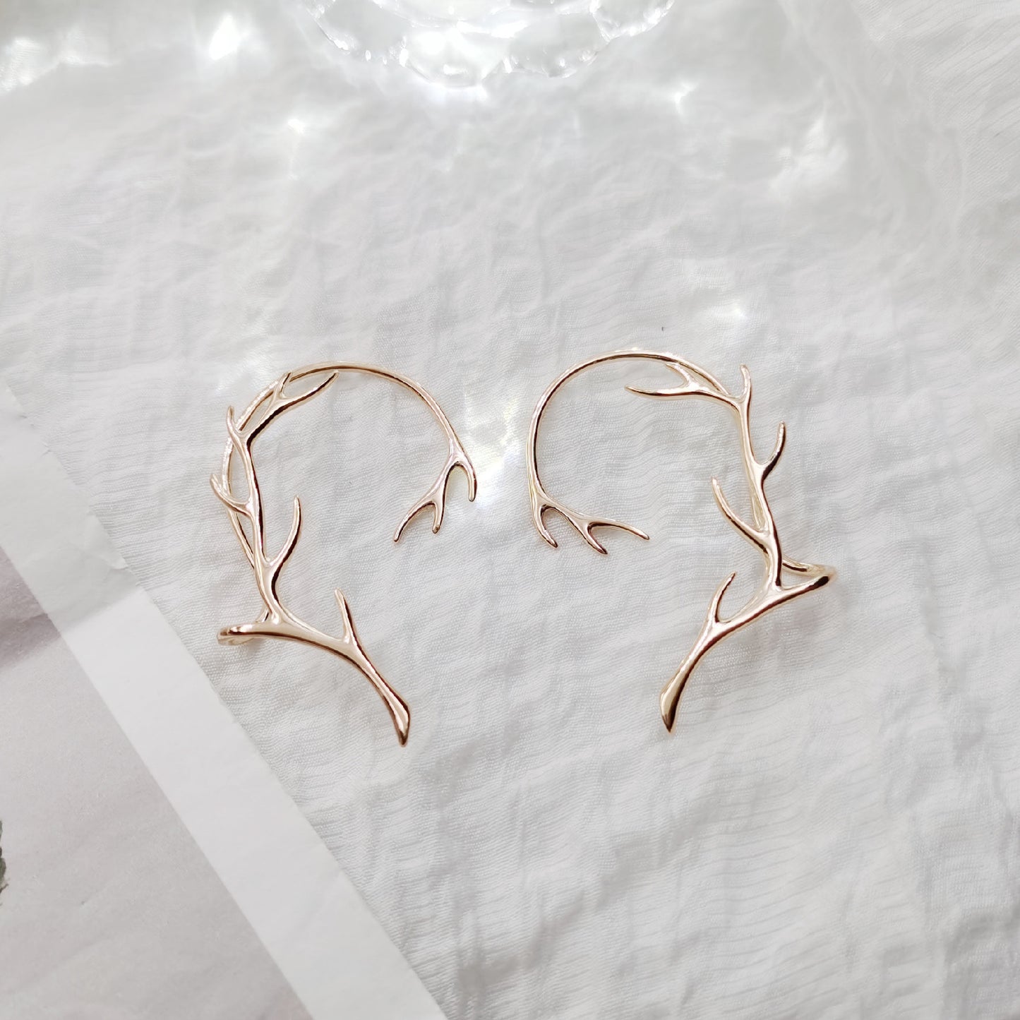 S925 Sterling Silver Super Fairy Antler Earrings-Jewearrings