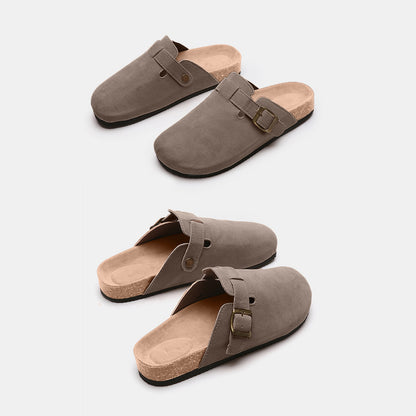 Suede Closed Toe Buckle Slide-Jewearrings