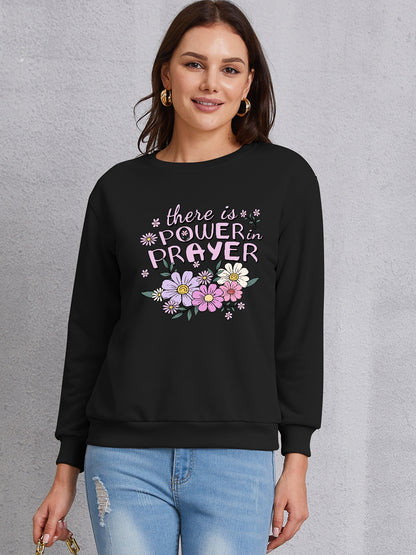 THERE IS POWER PRAYER Round Neck Sweatshirt-Jewearrings