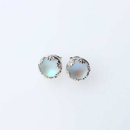 Natural Moonstone s925 sterling silver earrings-Jewearrings