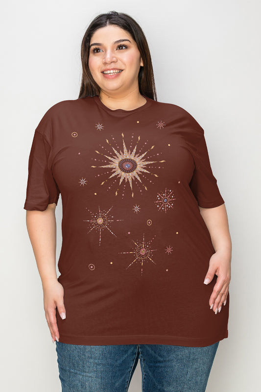 Simply Love Full Size Space Galaxy Constellation Graphic T-Shirt-Jewearrings