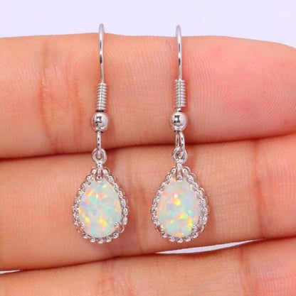 Ladies Fashion Opal Earrings-Jewearrings