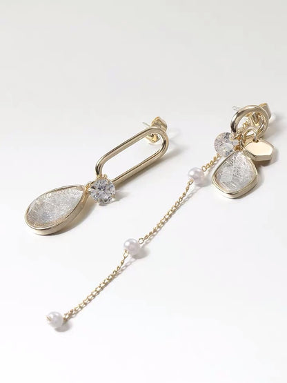 Vintage Opal Long Temperament Pearl Earrings-Jewearrings