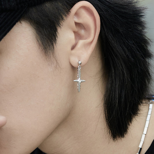 Cross Chain Earrings For Men And Women-Jewearrings