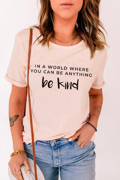 Slogan Graphic Cuffed Tee-Jewearrings