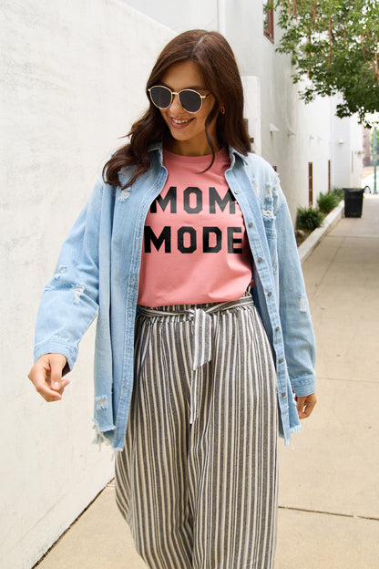 Simply Love Full Size MOM MODE Short Sleeve T-Shirt-Jewearrings