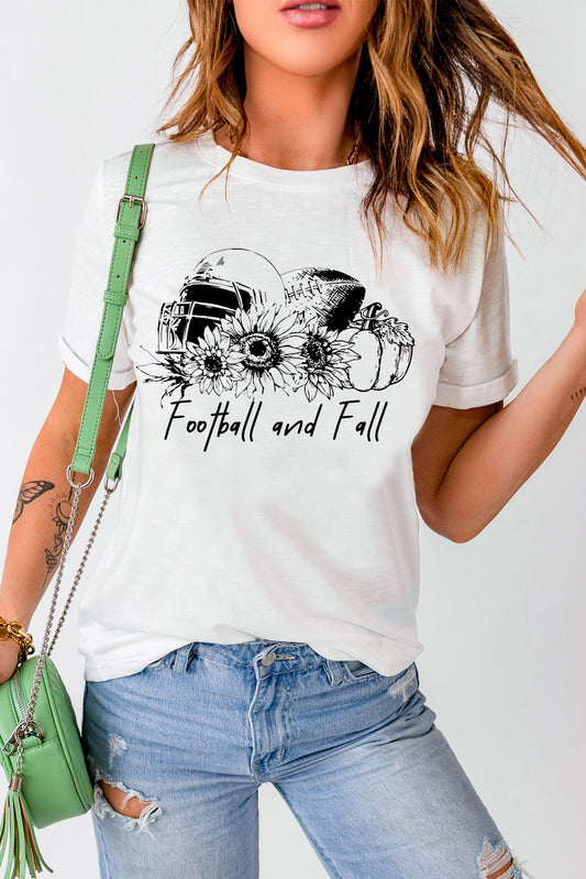 FOOTBALL AND FALL Graphic T-Shirt-Jewearrings