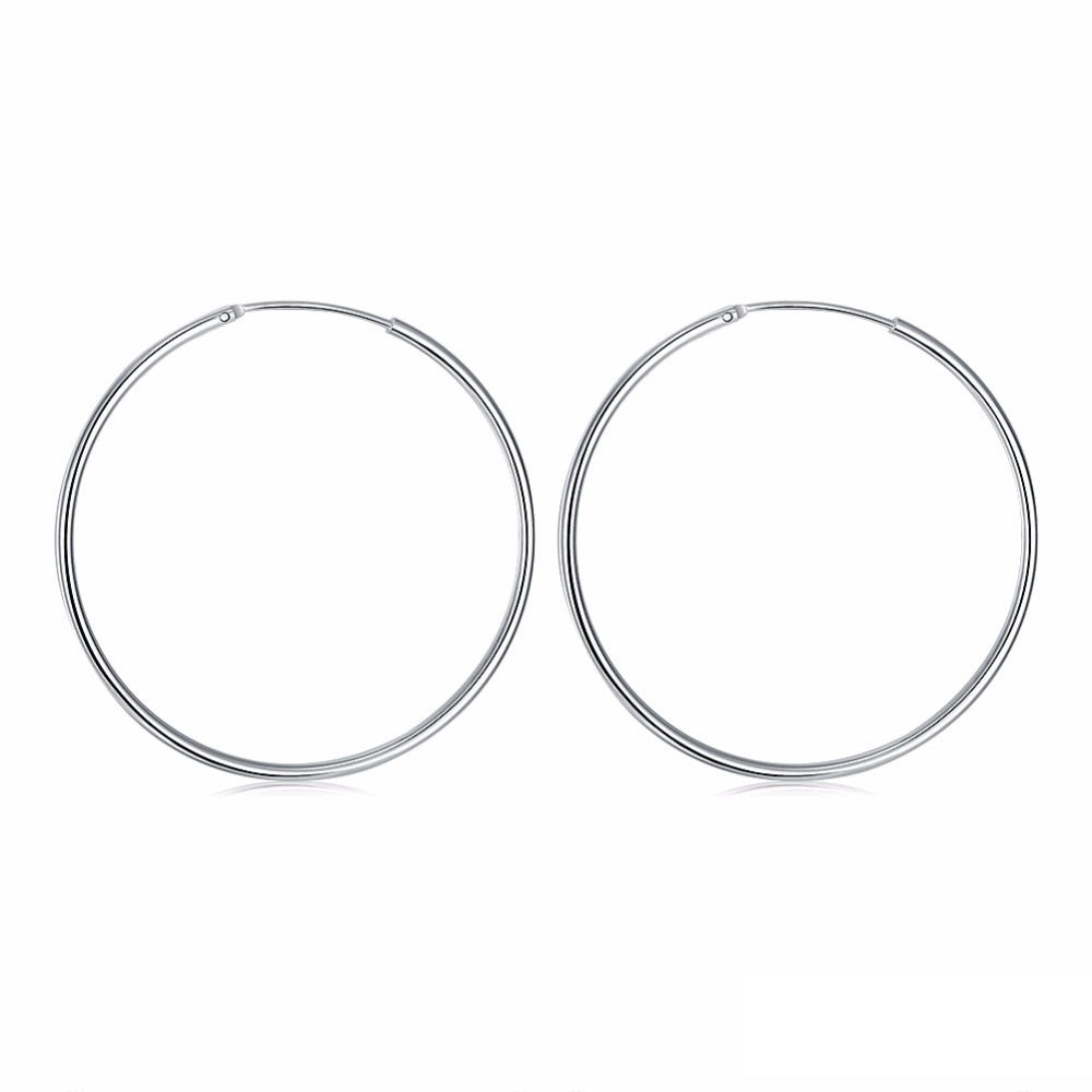 New Sterling Silver Women's Hoop Earrings-Jewearrings