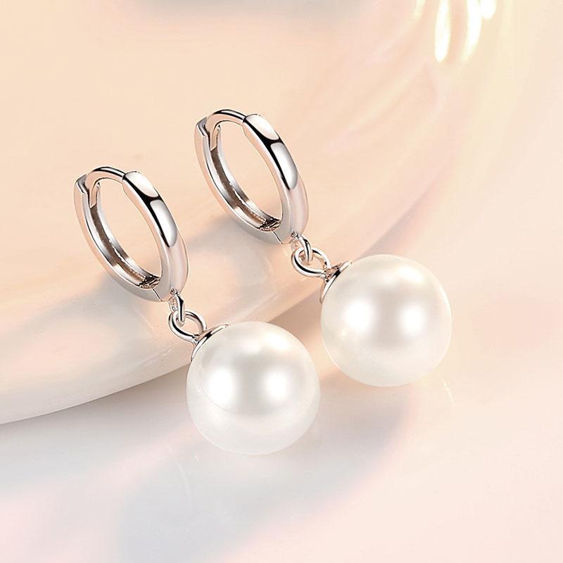 Pearl Earrings Temperament Simple And Light Luxury Female Ear Rings-Jewearrings