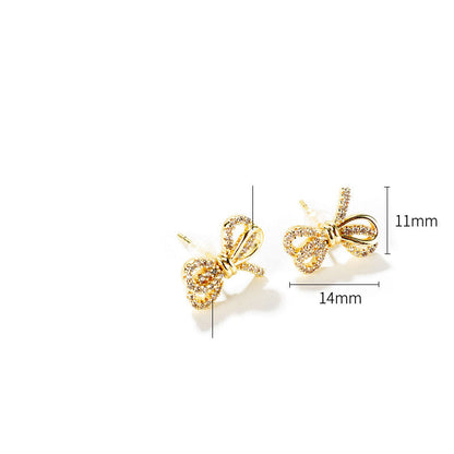 Fashion Simple And Versatile Bow Earrings-Jewearrings