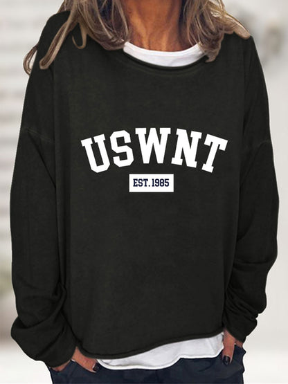 USWNT Round Neck Long Sleeve Sweatshirt-Jewearrings