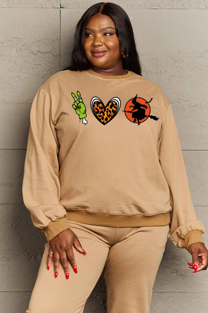 Simply Love Full Size Drop Shoulder Graphic Sweatshirt-Jewearrings